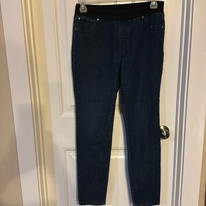 International concepts size 12 pull on Jean straight leg elastic waist great con